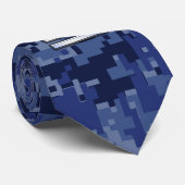 Libra Zodiac Sign auf Blue Digital Camouflage Krawatte (Gerollt)