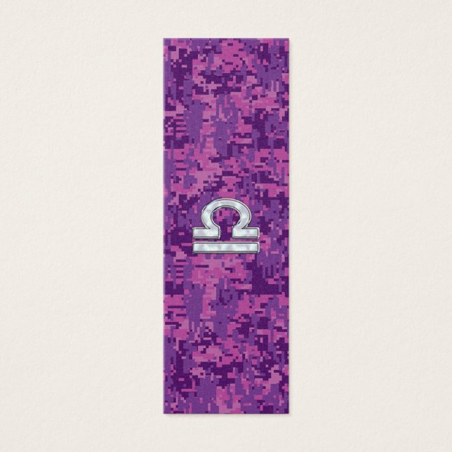 Libra Zodiac Sign auf Fuchsia Digital Camouflage (Vorderseite)