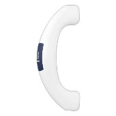 Libra Zodiac Sign auf Navy Carbon Fiber Style Keramik Schrankknauf (Seitenansicht)