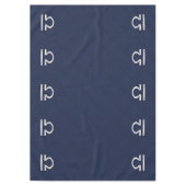 Libra Zodiac Sign auf Navy Carbon Fiber Style Tischdecke (Vorderseite)