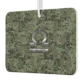 Libra Zodiac Sign auf olivengrüne digitale Camoufl Autolufterfrischer (Links)