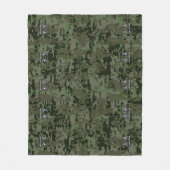 Libra Zodiac Sign auf olivengrüne digitale Camoufl Fleecedecke (Vorderseite)