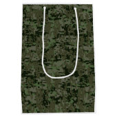 Libra Zodiac Sign auf olivengrüne digitale Camoufl Mittlere Geschenktüte (Rückseite)