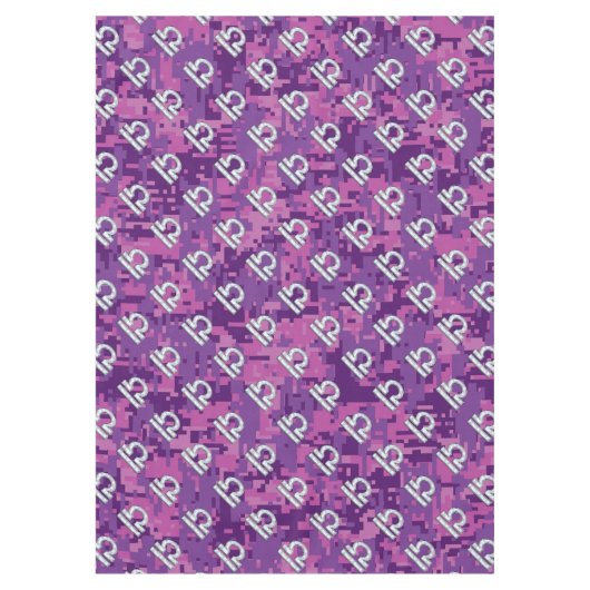 Libra Zodiac Sign auf Pink Digital Camouflage Tischdecke (Vorderseite)