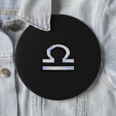 Libra Zodiac Sign auf Schwarzer Schlange Hautdekor Button (Beispiel)