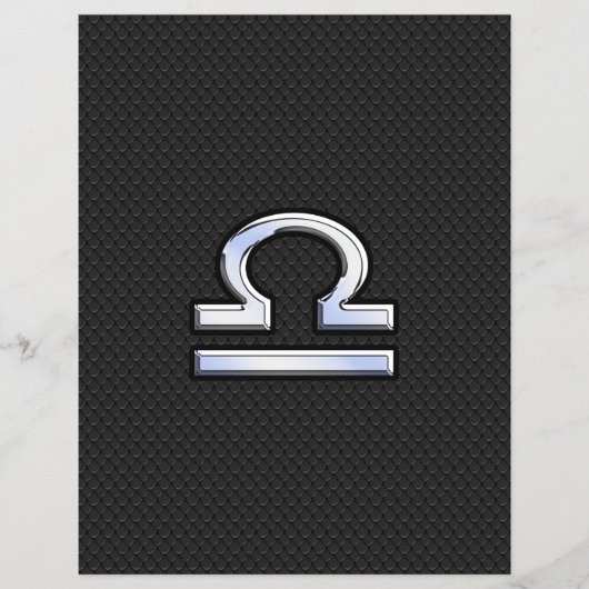 Libra Zodiac Sign auf Schwarzer Schlange Hautdekor Flyer (Vorne)