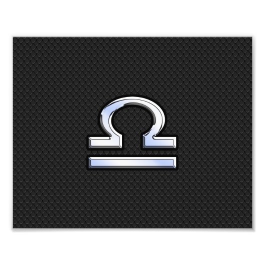 Libra Zodiac Sign auf Schwarzer Schlange Hautdekor Fotodruck (Vorne)