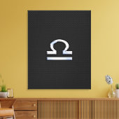 Libra Zodiac Sign auf Schwarzer Schlange Hautdekor Leinwanddruck (Insitu (Wohnzimmer))