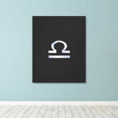 Libra Zodiac Sign auf Schwarzer Schlange Hautdekor Leinwanddruck (Insitu (Holzboden))