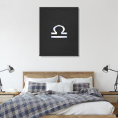 Libra Zodiac Sign auf Schwarzer Schlange Hautdekor Leinwanddruck (Insitu (Schlafzimmer))