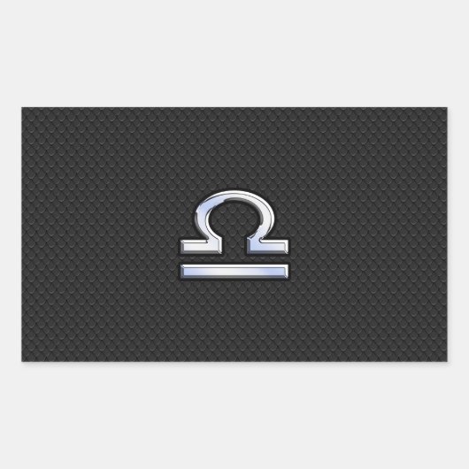 Libra Zodiac Sign auf Schwarzer Schlange Hautdekor Rechteckiger Aufkleber (Vorderseite)