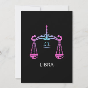 Libra Zodiac Sign Balance Design Geburtstagsgesche Einladung