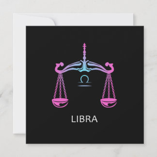 Libra Zodiac Sign Balance Design Geburtstagsgesche Einladung
