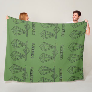 Libra Zodiac Sign Blanket (transparent) Fleecedecke