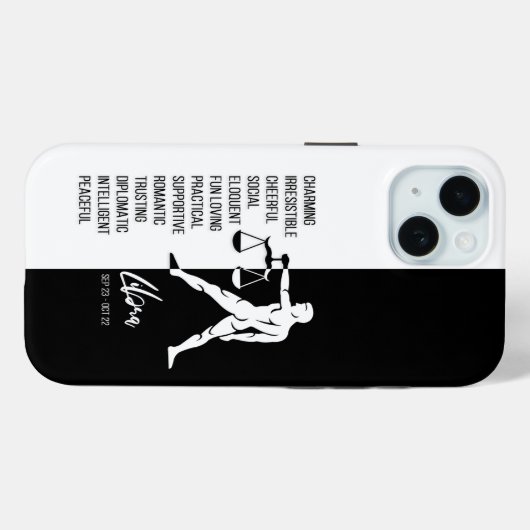Libra Zodiac Sign Case-Mate iPhone Hülle (Rückseite (Horizontal))
