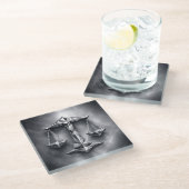 libra zodiac sign glasuntersetzer (Schrägansicht)