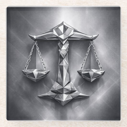 libra zodiac sign glasuntersetzer (Vorderseite)