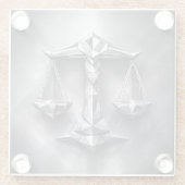 libra zodiac sign glasuntersetzer (Rückseite)
