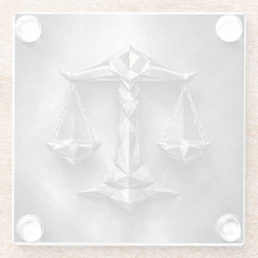 libra zodiac sign glasuntersetzer (Rückseite)