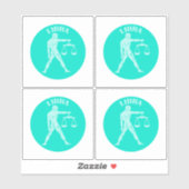 Libra, Zodiac Sign, Horoscope, Astrology Aufkleber (Blatt)