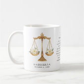 Libra Zodiac Sign Horoscope Personalized Gift Kaffeetasse (Links)