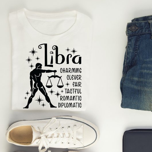 Libra Zodiac Sign Horoskop Persönliche Eigenschaft T-Shirt