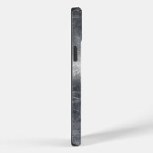 Libra Zodiac Sign in Silber-Grunge-Stil Case-Mate iPhone Hülle (Rückseite / Rechts)