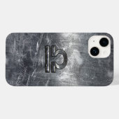 Libra Zodiac Sign in Silber-Grunge-Stil Case-Mate iPhone Hülle (Rückseite (Horizontal))