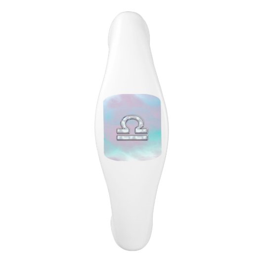 Libra Zodiac Sign Mother of Pearl Style Keramik Schrankknauf (Vorderseite)