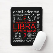 Libra Zodiac Sign Mousepad (Mit Mouse)