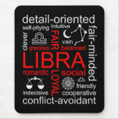 Libra Zodiac Sign Mousepad (Vorne)
