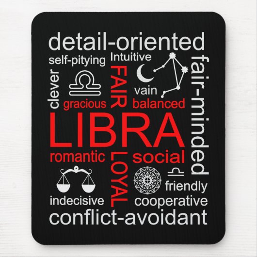 Libra Zodiac Sign Mousepad (Vorne)