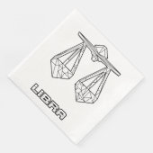 Libra Zodiac Sign Napkin Serviette (Ecke)