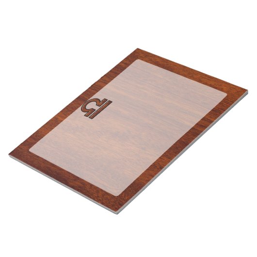 Libra Zodiac Sign on Mahogany Style Deco Notizblock (angewinkelt)