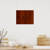 Libra Zodiac Sign on Mahogany Style Print Poster (Küche)