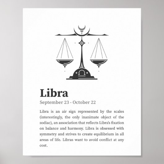 Libra Zodiac Sign Poster (Vorne)