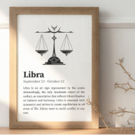 Libra Zodiac Sign Poster