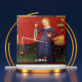 Libra Zodiac Sign Scales Geburtstagsparty Fliese