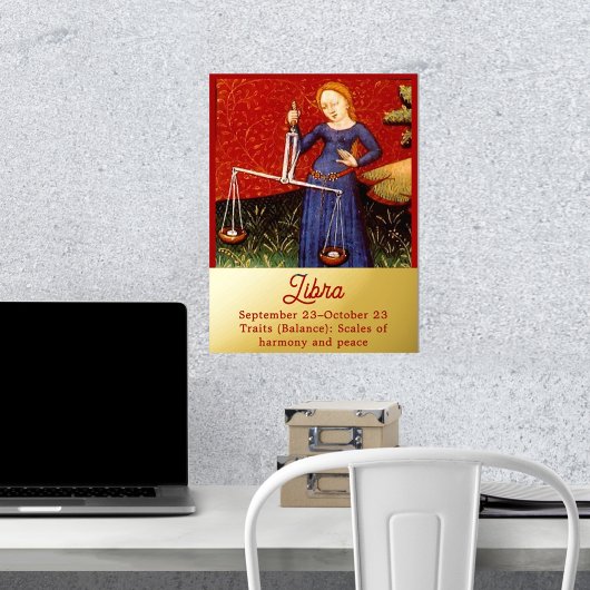 Libra Zodiac Sign Scales Geburtstagsparty Foliendrucke