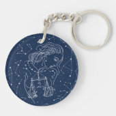 Libra Zodiac Sign Schlüsselanhänger (Rückseite)