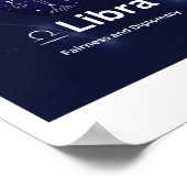 Libra Zodiac Sign Sticker Poster (Ecke)