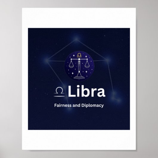 Libra Zodiac Sign Sticker Poster (Vorne)