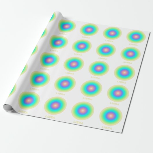 Libra Zodiac Sign Stylish Gradient Geschenkpapier (Ungerollt)