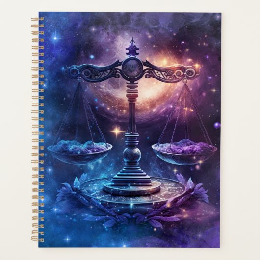 Libra Zodiac Sign Watercolor Design Planer (Vorderseite)