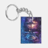 Libra Zodiac Sign Watercolor Design Schlüsselanhänger (Vorderseite links)