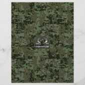 Libra Zodiac Sign Woodland Digital Camouflage (Vorderseite)