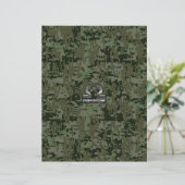 Libra Zodiac Sign Woodland Digital Camouflage (Stehend Vorderseite)