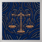 Libra Zodiac Sign | Zodiac Digital Print Poster (Vorne)