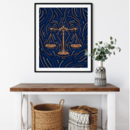Libra Zodiac Sign | Zodiac Digital Print Poster
