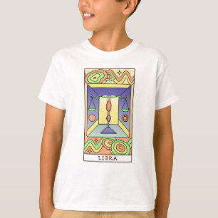 Libra Zodiac Signa Abstrakte Kunst Vintag T-Shirt